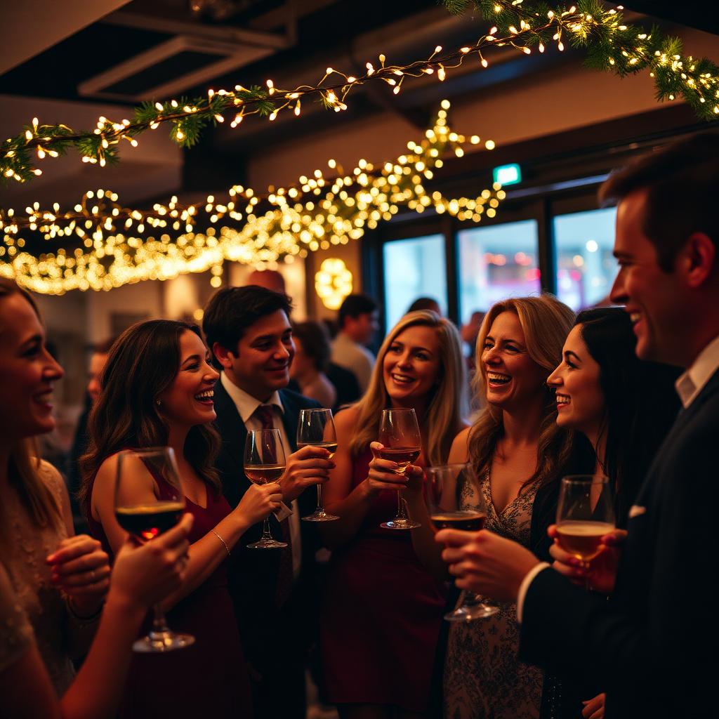 Members celebrating at the LIBA holiday party